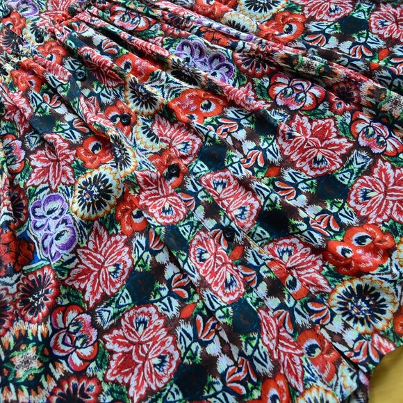 Rebecca Minkoff Floral Shirt Dress US Size 8 - Picture 7 of 13